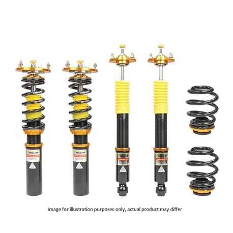 Yellow Speed Dynamic Pro Sport Coilovers - BMW 3 Series E30 82-92 45mm, Rear shock & spring separate (welding required)